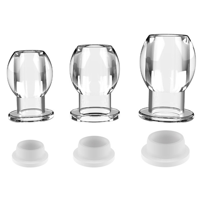 FUKR Plug tunnel avec bouchon Hollow Stop Transparent